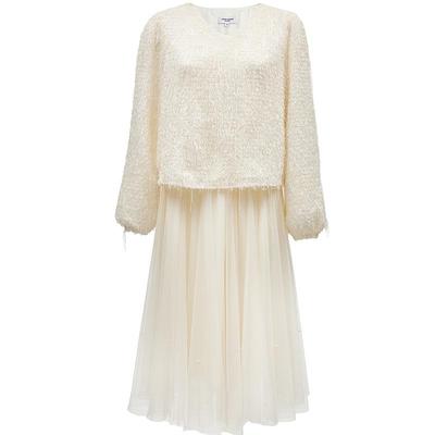 VeroModa连衣裙V领灯笼袖