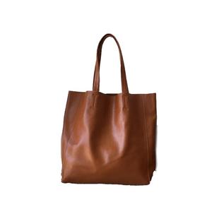 包包女2025新款欧美复古文艺托特包tote单肩包简约潮搭头层牛皮包