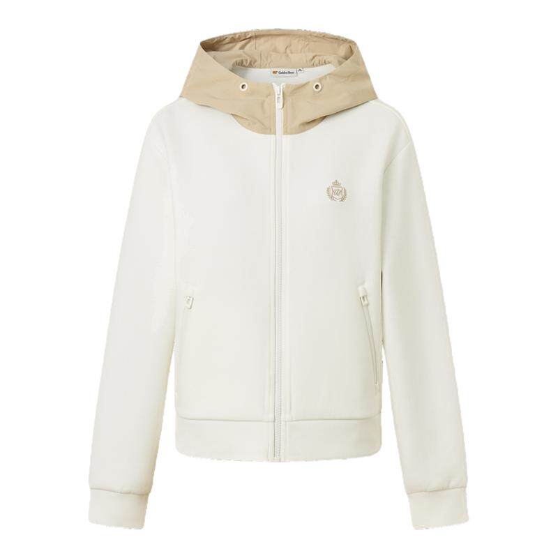 【秋季新品】GOLDEN BEAR/金熊女士2026年休闲连帽卫衣拉链开衫
