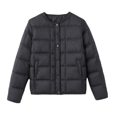 绮娑大码女装2026冬季新款显瘦胖MM圆领小棉服宽松保暖棉衣外套女