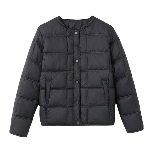 绮娑大码女装2025冬季新款显瘦胖MM圆领小棉服宽松保暖棉衣外套女