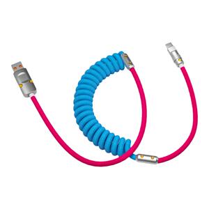 GeekCable手工适用于华为Mate 60 Pro荣耀手机88W超级快充Mate40编织弹簧螺旋USB-A对C