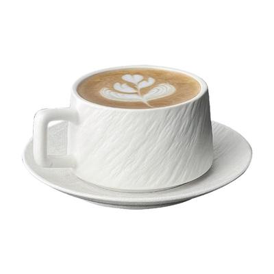 复古石纹咖啡杯高级感陶瓷拉花杯