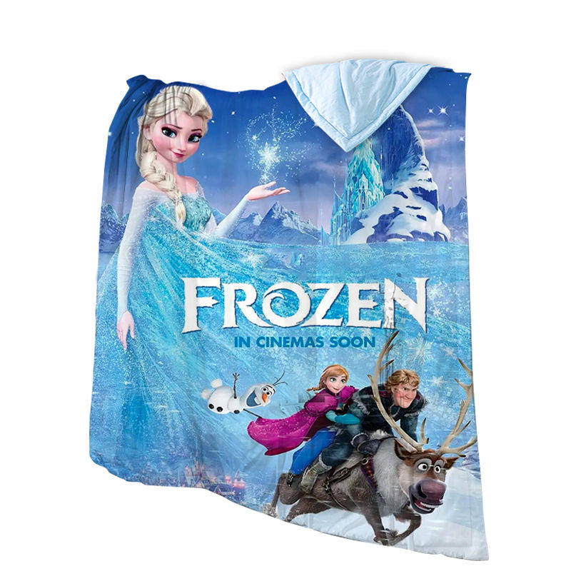 卡通冰雪奇缘纯棉薄被子可机洗