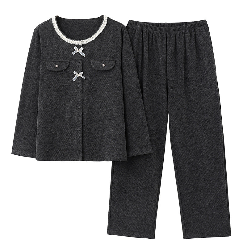 雅鹿冰丽绒睡衣可外穿家居服套装