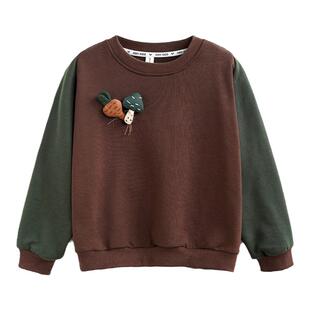 砚台家童装森系男童拼接卫衣帅气春装新款儿童上衣幼童衣服秋冬款