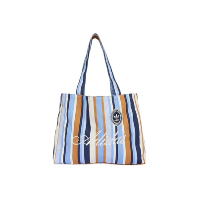 adidas阿迪达斯三叶草TOTE BAG多巴胺风条纹托特包夏中性 KX5259