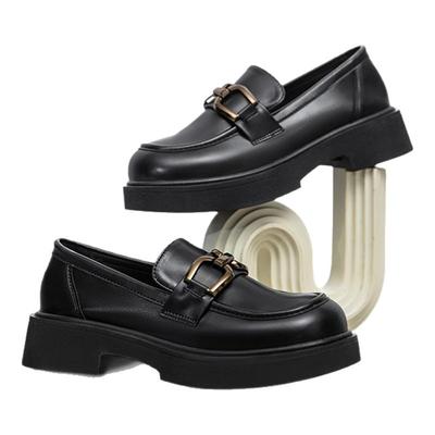 15mins英伦风小皮鞋厚底一脚蹬