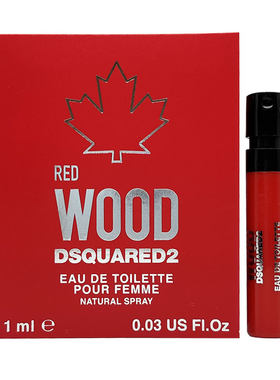 意大利D二次方DSQUARED² Red Wood红木女士淡香水EDT试管小样1ML