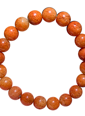 天然巴西枫叶红幽灵手链礼物情侣