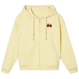 SALT.P可颜男女同款水果刺绣拉链连帽卫衣外套女宽松AC35160060
