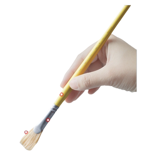 青竹扇形笔单支画笔水粉笔排笔美术生专用刷子色彩笔画画笔扇形笔水粉美术画笔猪鬃笔儿童水粉笔画画专用