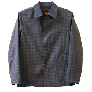 仅52码180利奥纳多LEONARDO秋冬季格子羊毛呢行政夹克大衣5108