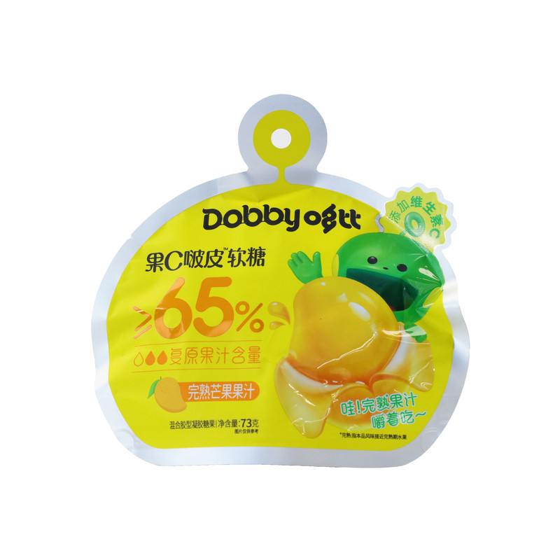 Dobby哆比水果软糖芒果白桃果汁过年糖果网红新年必备零食水果糖