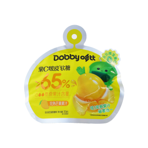 Dobby哆比水果软糖芒果白桃果汁过年糖果网红新年必备零食水果糖