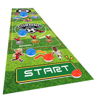 儿童桌面冰壶桌上冰球二合一保龄球亲子互动沙狐球多人家庭对战版