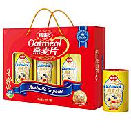 福事多燕麦片礼盒装3罐共1kg