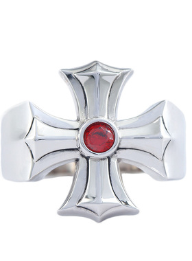 复古经典十字圣戒925银戒指