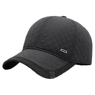 帽子男士冬季加绒护耳保暖棒球帽中老年人爸爸爷爷冬天防寒棉帽男