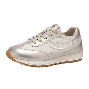 达芙妮厚底德训鞋女鞋春季新款内增高松糕板鞋平底百搭休闲运动鞋