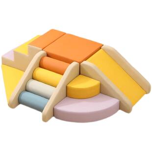 滑滑梯儿童室内家用攀爬架宝宝软体爬滑组合软包婴儿爬爬梯床梯