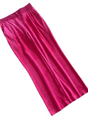 金丝绒休闲裤胖MM阔腿裤外贸长裤