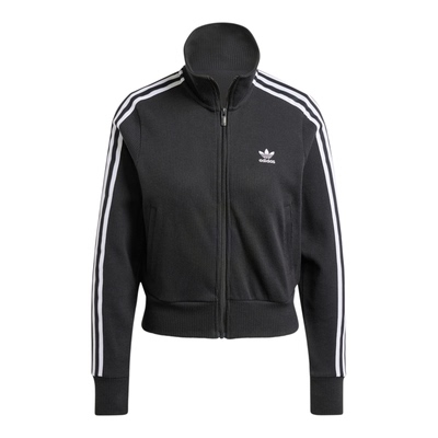 阿迪达斯三叶草外套 女装冬季新款三条纹针织短款立领夹克 IY7278