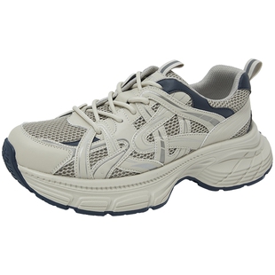 百田森男士休闲鞋2025新款今年流行的爆款男鞋厚底增高运动老爹鞋