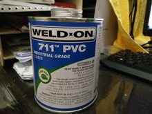 WELD*ON PVC711胶水UPVC胶水711PVC高粘度胶水946ML灰色胶水946