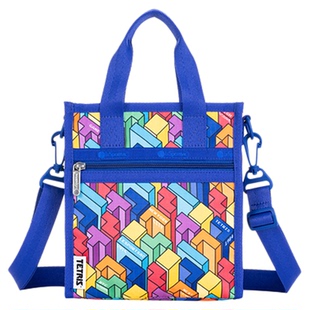 LeSportsac乐播诗新款Tetris联名童趣城市积木彩格手提斜挎包女