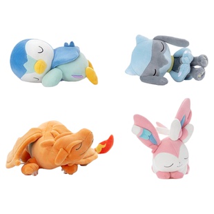 tomy宝可梦sleep睡眠毛绒玩偶仙伊布利欧路波加曼喷火龙公仔玩具