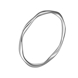 老银匠s999足银手镯女款莫比乌斯环实心封口式闭口纯银镯子送女友