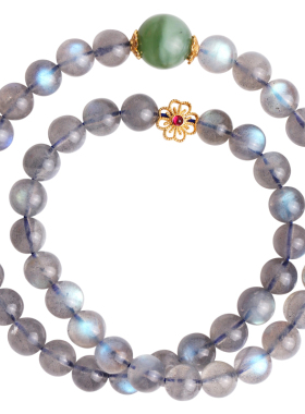 心斋堂月光石黄金四叶草手链