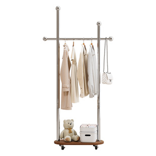 主卧高级感挂衣架中古风衣服挂架不占空间懒人落地衣帽架2026新款