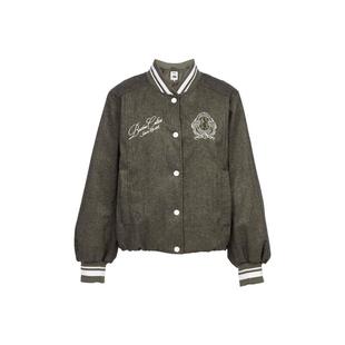 绫致ONLY2025冬季新款NBA舒适刺绣90白鸭绒棒球服羽绒服女