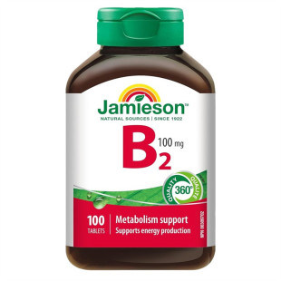 加拿大Jamieson健美生维生素b族复合片b2多种维生素100mg进口旗舰