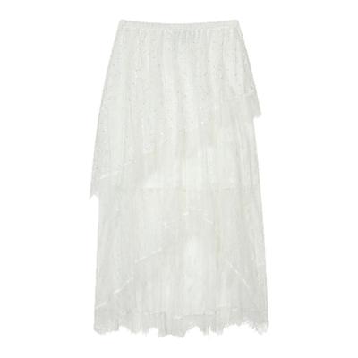 innplanet25秋新款浪漫梦幻甜酷不规则珠片蛋糕半身裙PO31SK014A