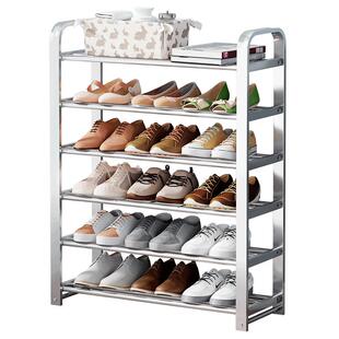 不锈钢鞋架子简易家用门口多层简易置物架鞋柜出租屋用入户门小窄