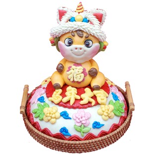 胶东花饽饽生肖马山东小龙馒头特产面食醒狮马年馍馍春节年货福糕