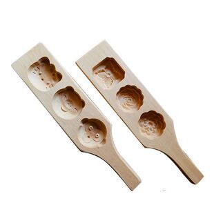 木质冰皮月饼绿豆糕点南瓜饼卡通动物花样蒸馒头宝宝儿童面食模具