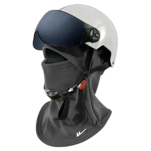 回力围脖帽子男女冬季高级感加绒加厚骑行面罩三合一防风保暖防寒
