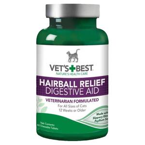 [萌尾兽]美国vetsbest绿十字猫草片猫咪化毛球片化毛膏排毛猫草粒