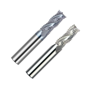 九利55度钨钢粗皮铣刀硬质合金立铣刀细齿波纹波刃玉米铝用粗皮刀