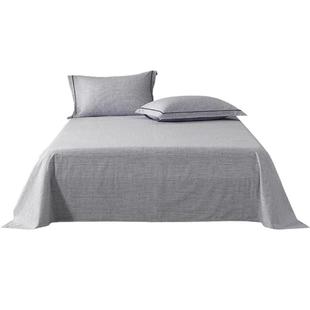 水星家纺全棉磨毛床单单件A类抑菌纯棉保暖被单秋冬床品