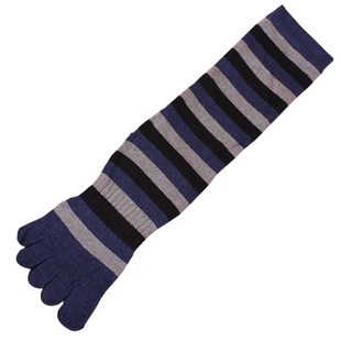 五指袜男冬季毛圈加厚保暖中筒脚趾袜高帮长筒毛巾底大码分趾袜子