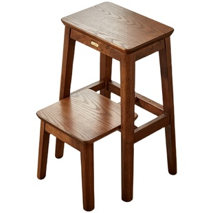 初心实木多功能家用梯子室内人字梯楼梯两用登高爬梯子台阶加宽