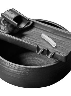 陶瓷风水加湿器小喷泉桌面摆件