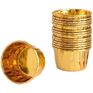 金色卷口杯银色卷边淋膜蛋糕纸杯戚风玫瑰金马芬杯耐高温麦芬杯