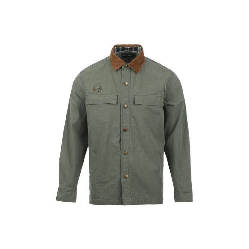 【自营】BARBOUR26ss男士宽松灯芯绒领棉质单排扣长袖衬衫外套