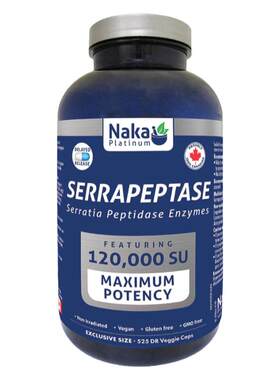现货 加拿大NAKA Platinum 沙雷肽酶 Serrapeptase 120K  525粒